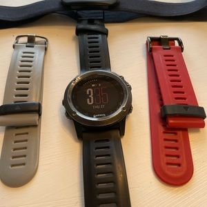 Garmin Fenix 3 with HR monitor and extra bands